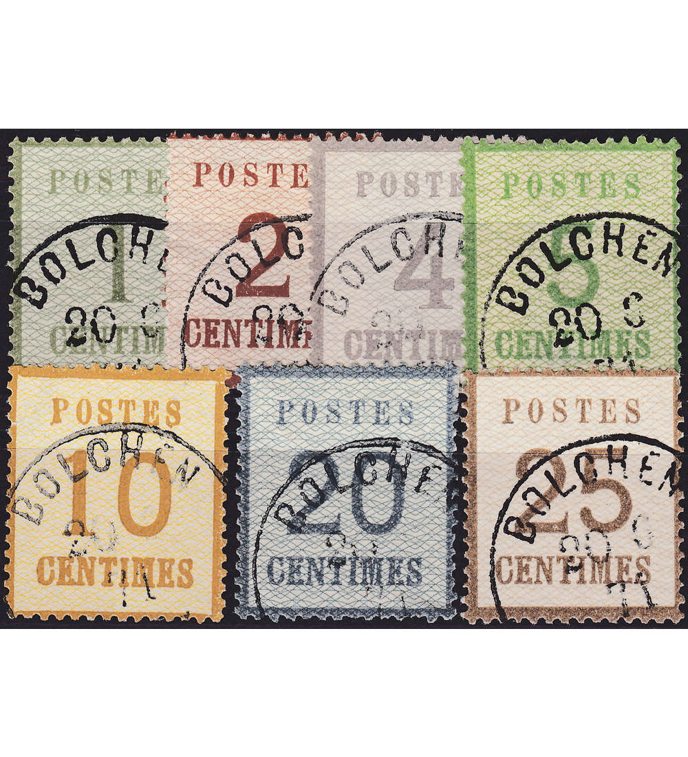 Neudrucke: Elsass-Lothringen Nr. 1-7 Geflligkeitsstempel