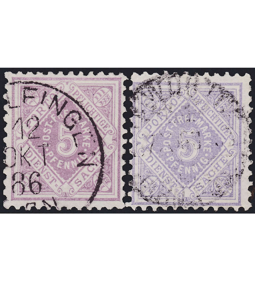 Wrttemberg Nr. 101 a+b gestempelt