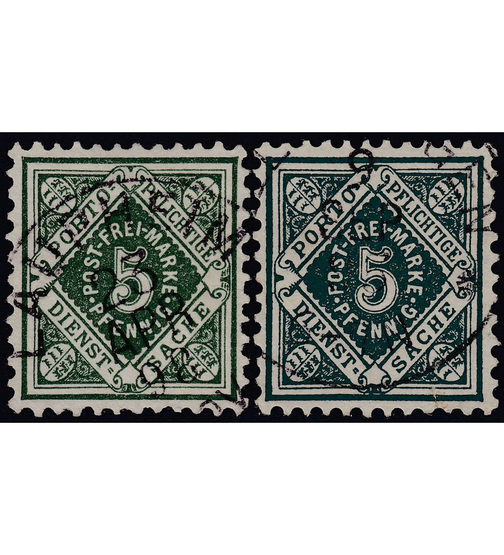 Wrttemberg Nr. 103 a+b gestempelt