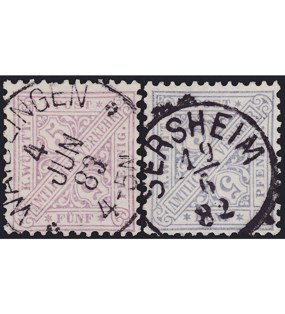Wrttemberg Nr. 202 a+b gestempelt