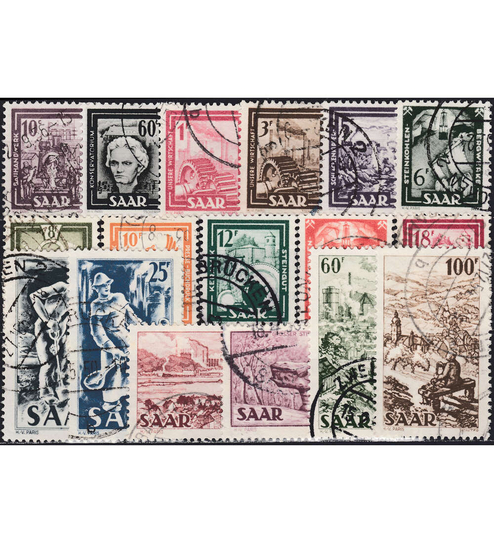 Saarland gestempelt mit Nr. 272-288