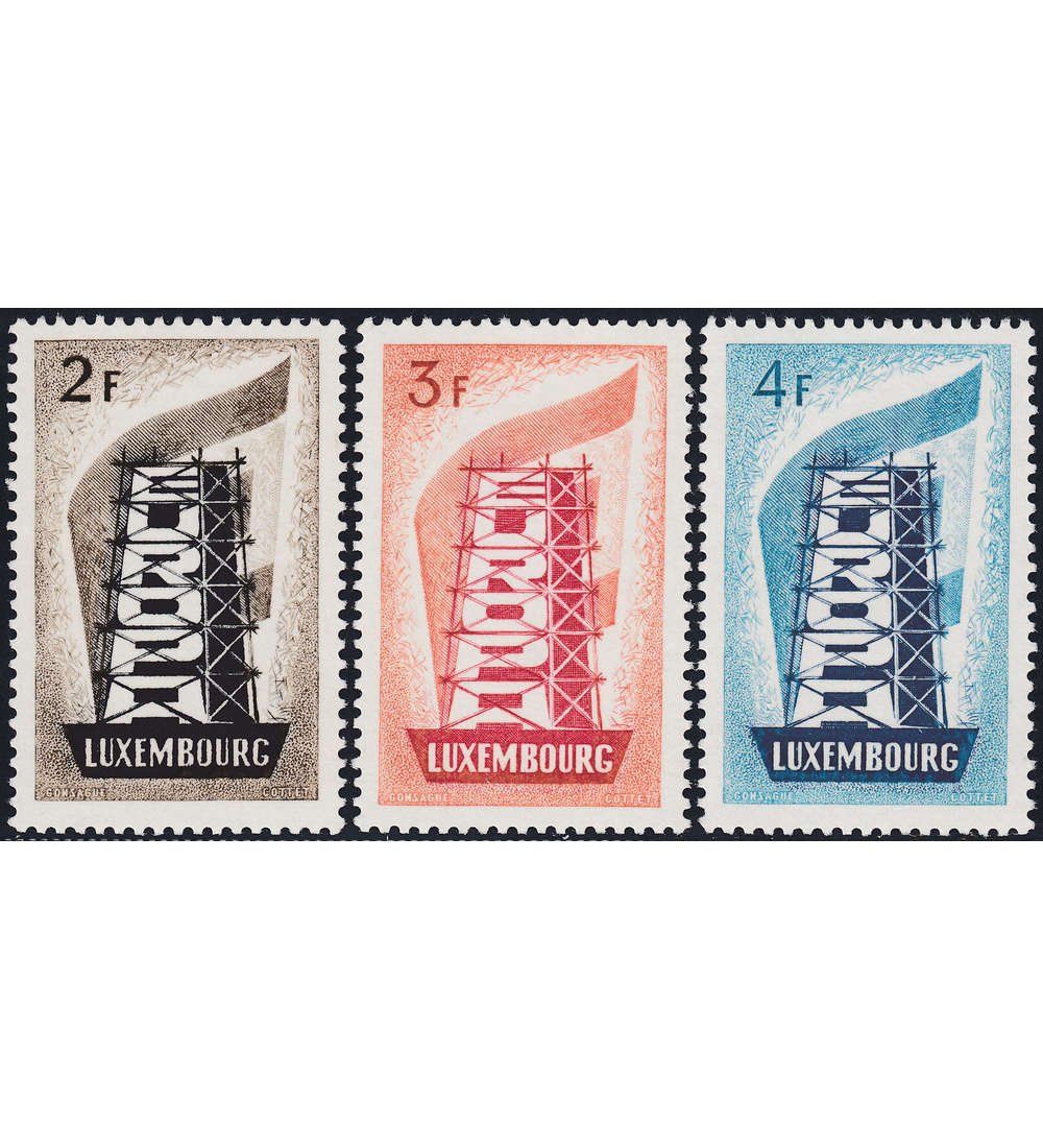 Luxemburg ca. 200 Werte mit Europa 1956 Nr. 555-557