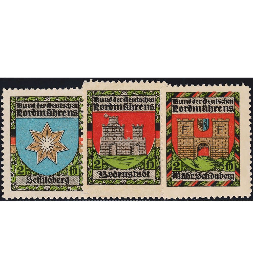 Nordmhren 3 Sondermarken postfrisch **