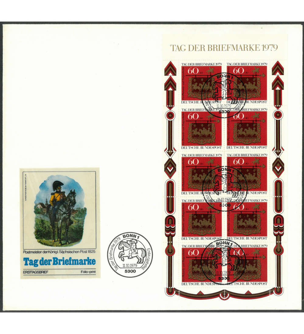 BRD Bund Nr. 1023 auf Ersttagsbrief Tag der Briefmarke 1979