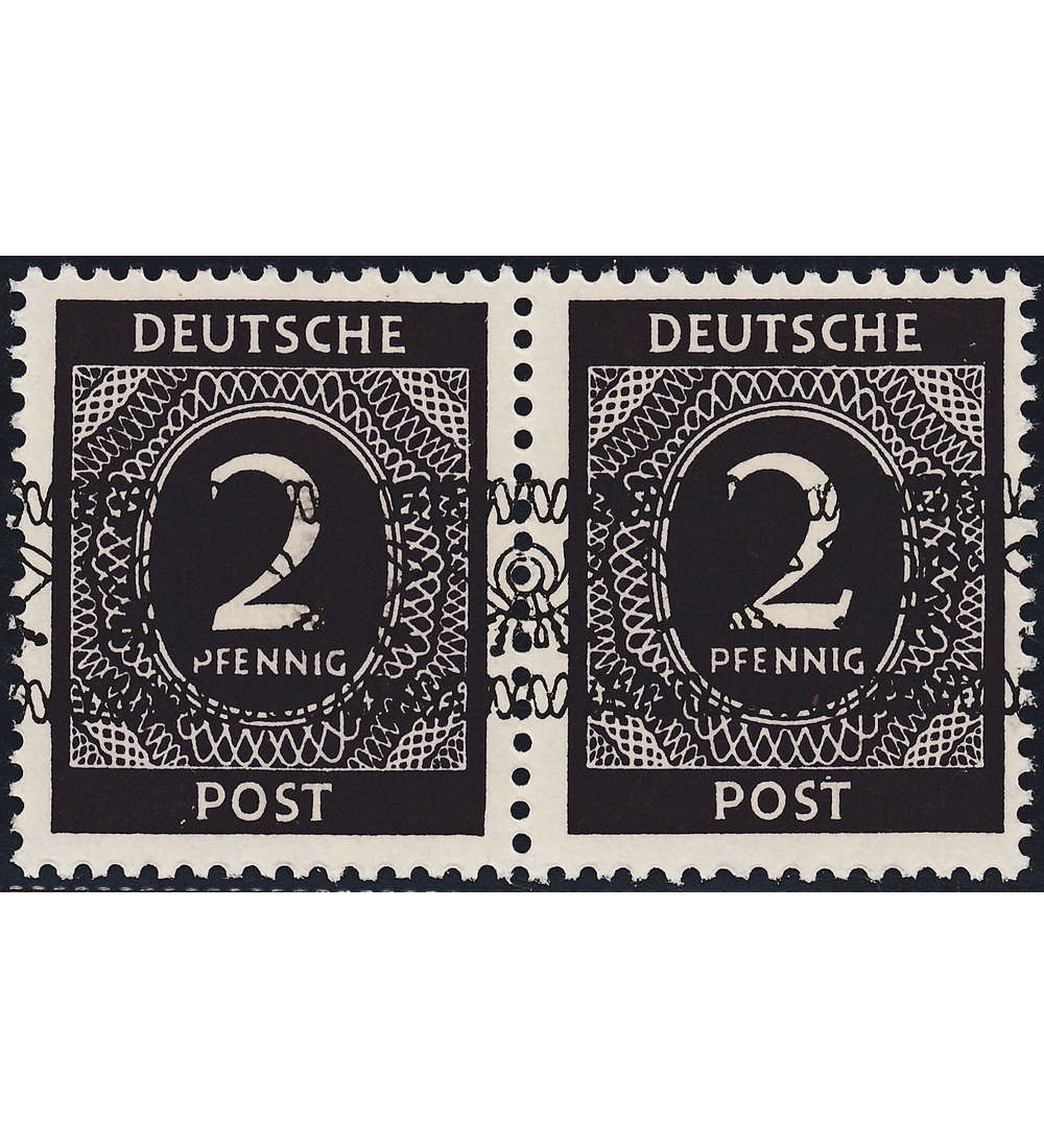 Bi-Zone Nr. 52 I AF 0 II postfrisch, Aufrduckfehler