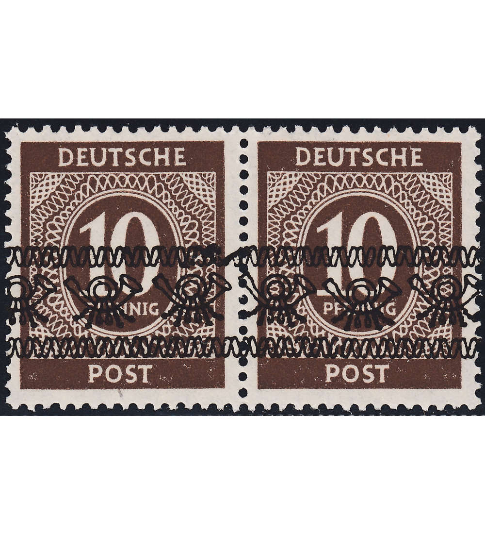 Bi-Zone Nr. 54 I AF 0 II postfrisch, Aufrduckfehler