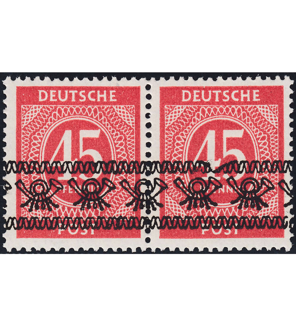 Bi-Zone Nr. 65 I AF 0 II postfrisch, Aufrduckfehler