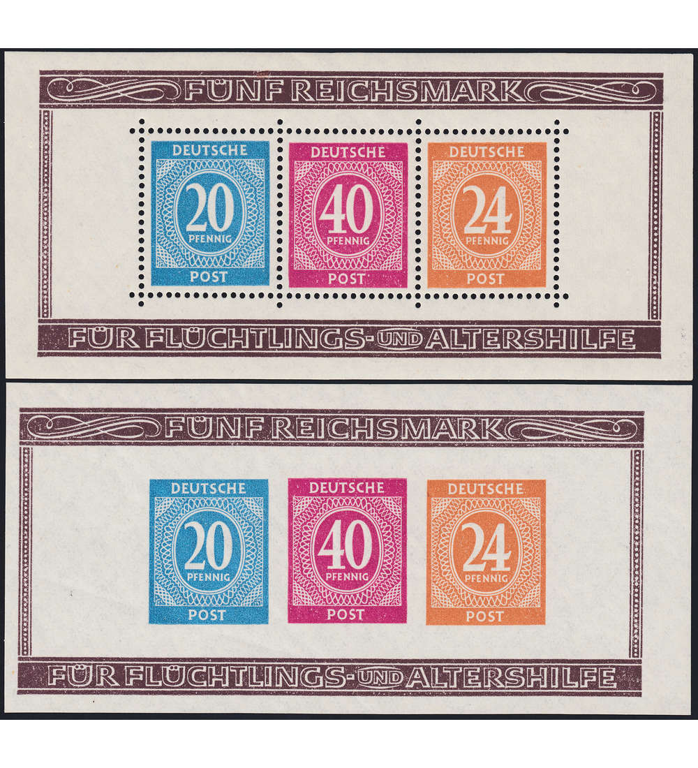 Alliierte Besetzung Gemeinschaftsausgaben Block 12A+B postfrisch ** geprft und signiert Schlegel