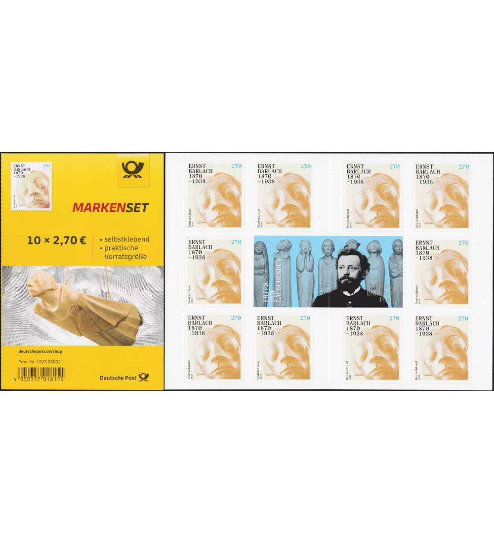 BRD Markenheft Nr. 117 150 Geburtstag Ernst Barlach selbtklebend 2020