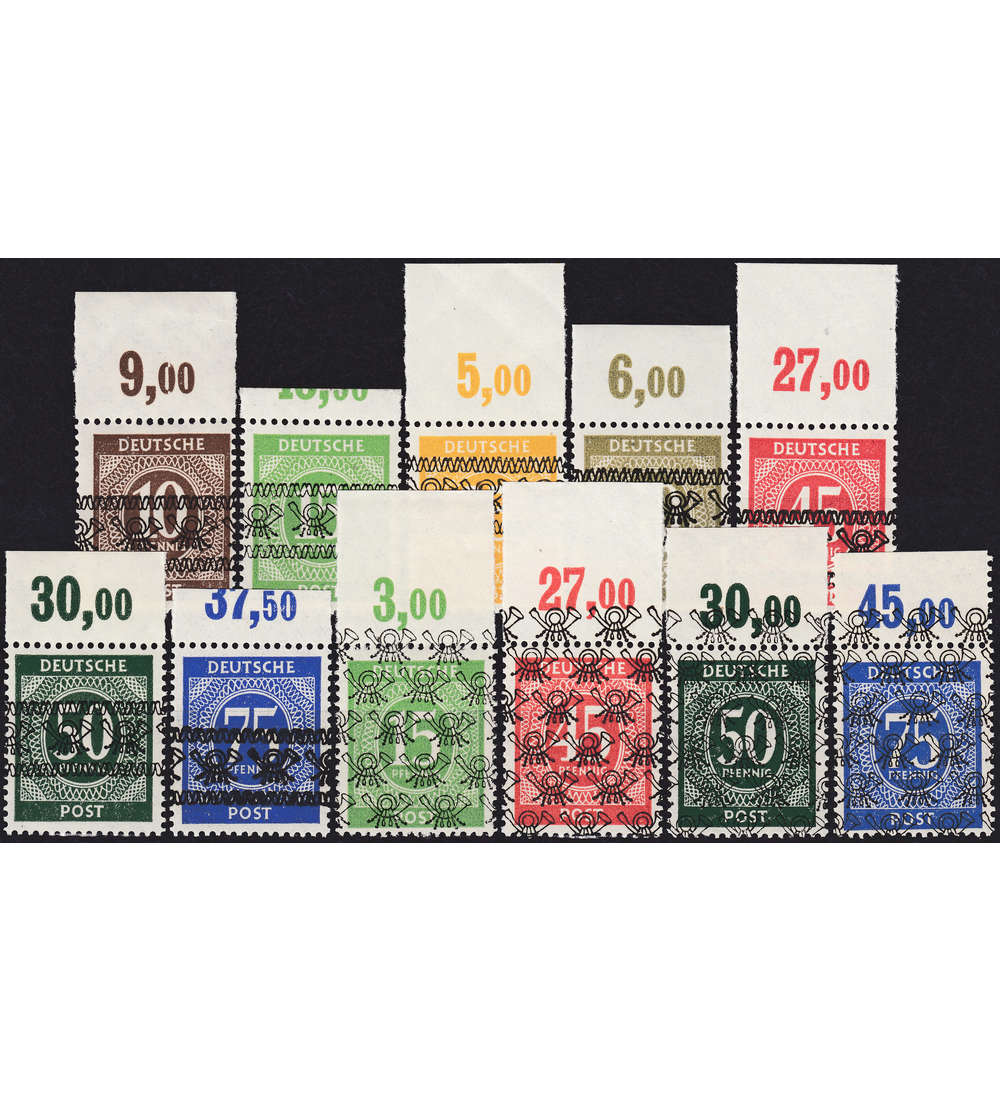 Alliierte Besetzung Band/Netz 11 verschiedene Oberr�nder postfrisch **
