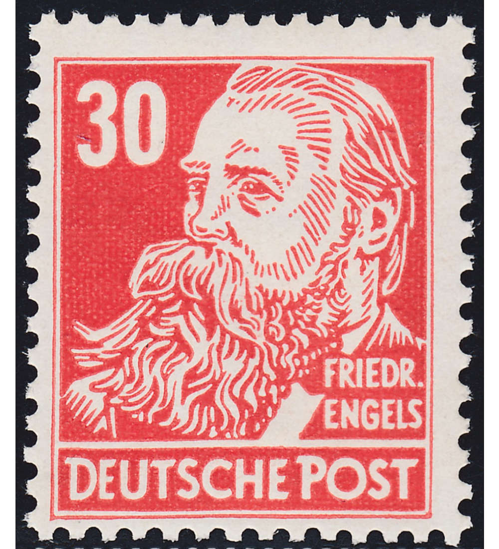 DDR Abart Nr. 335 b XII postfrisch Friedrich Engles