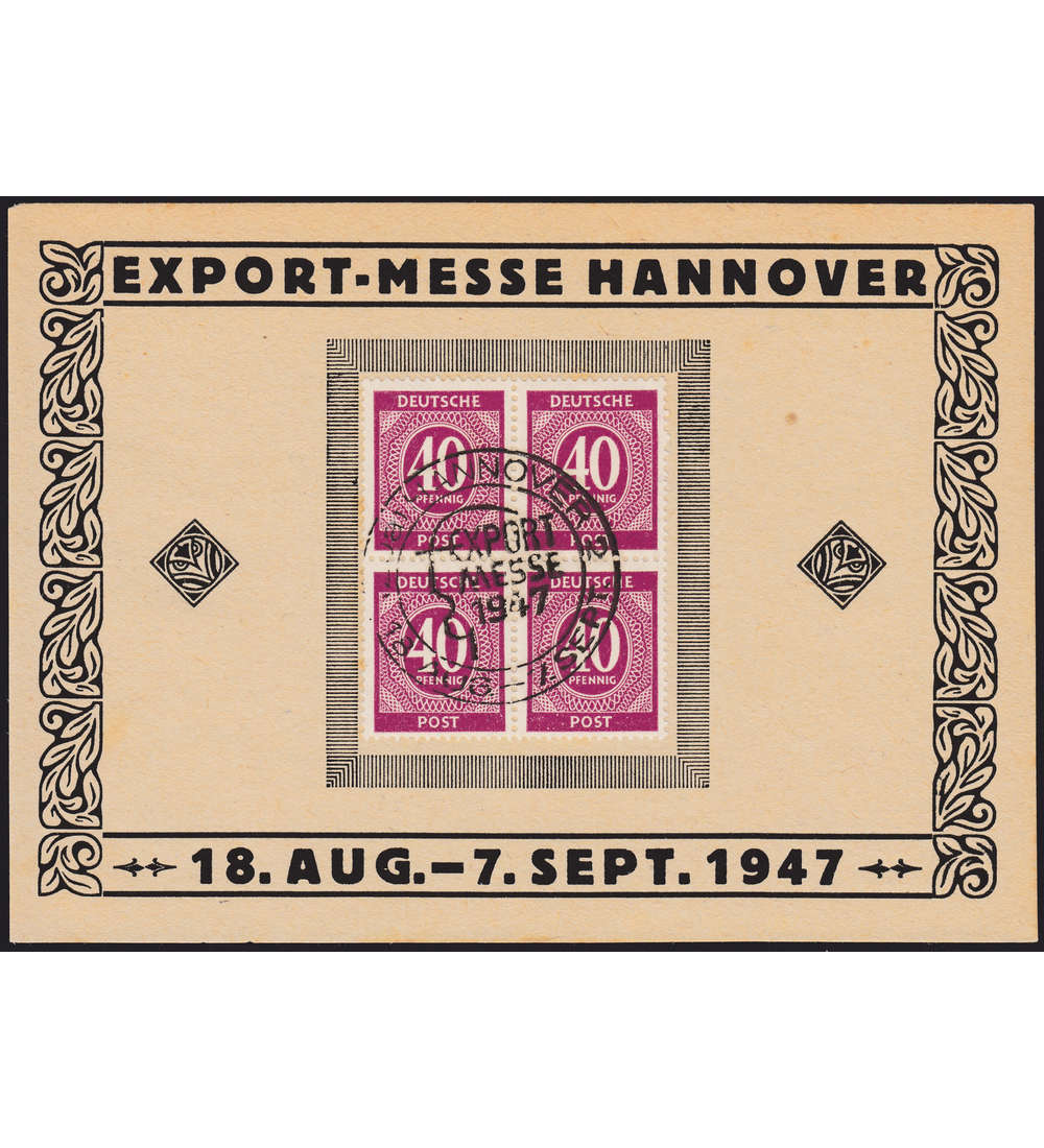 All. Besetz. Gemeinschaftsaus. Schmuck-Beleg Exportmesse Hannover