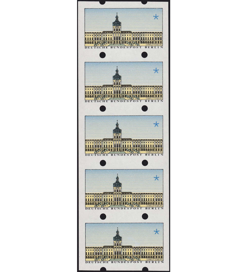 Berlin ATM-Streifen postfrisch ** ungeschnittener 5er-Streifen