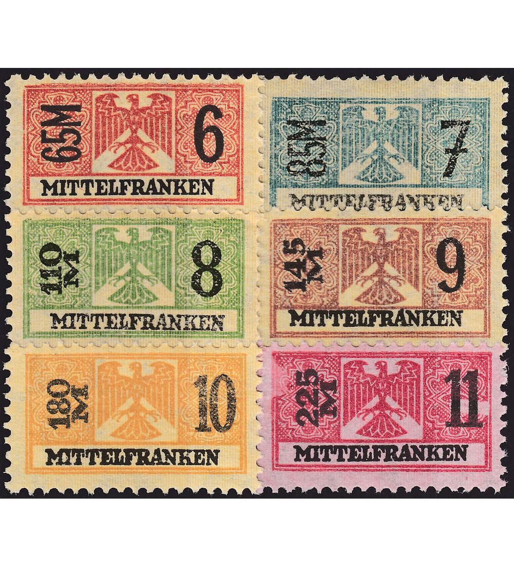 Deutsches Reich Gebhrenmarken Mittelfranken postfrisch **