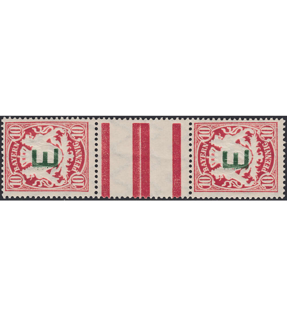 Bayern - Zwischenstegpaar Nr. D 3 ZS postfrisch **