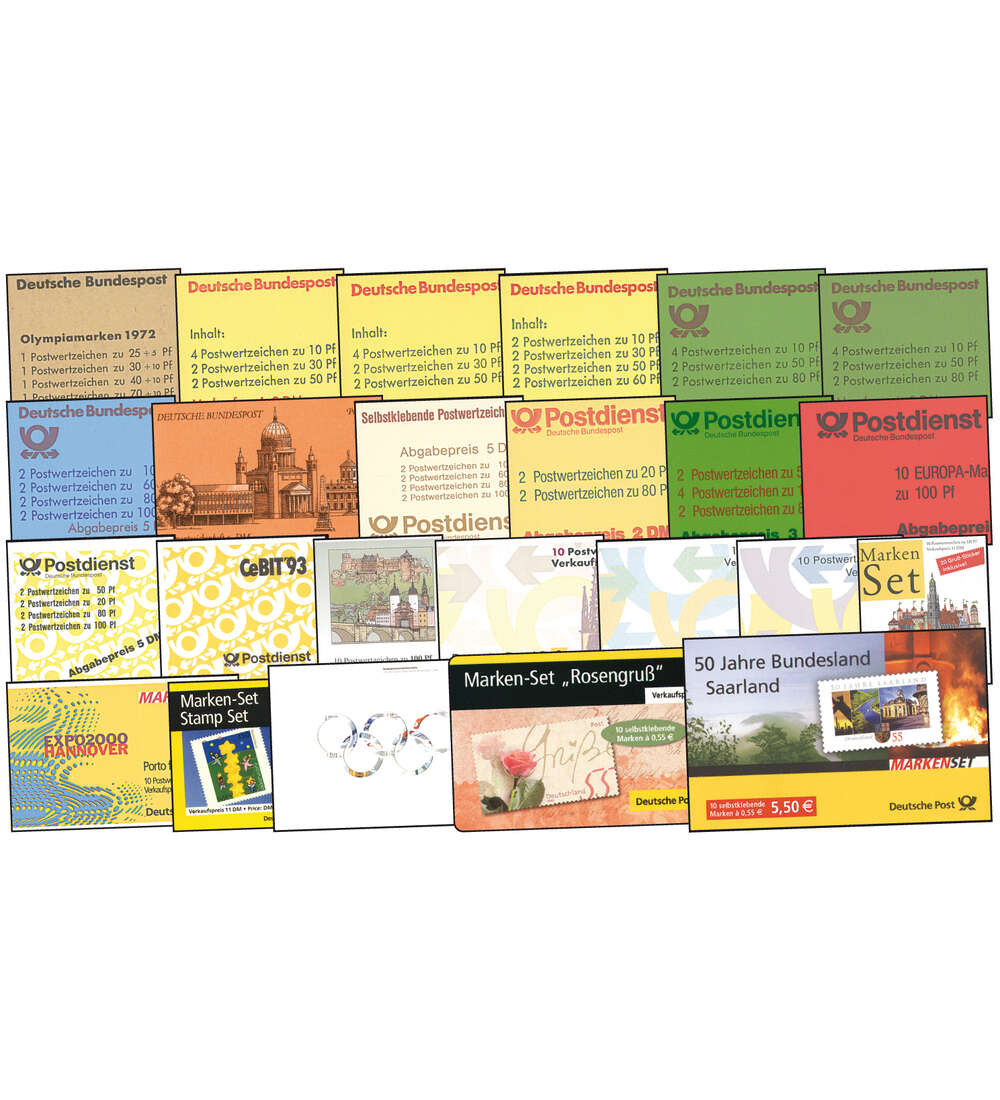 BRD Bund Markenheftchen gestempelt aus Nr. 17 - 67