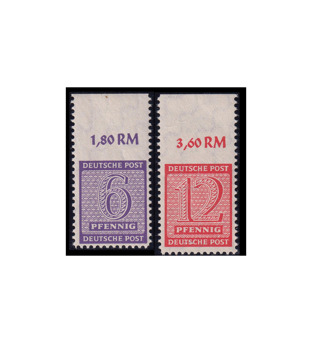 SBZ - Postmeistertrennung Nr. 117 + 119 OR postfrisch typgeprft und signiert Zierer