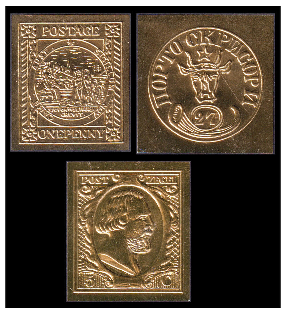 Goldfolien - Marken 3 verschiedene Klassikwerte