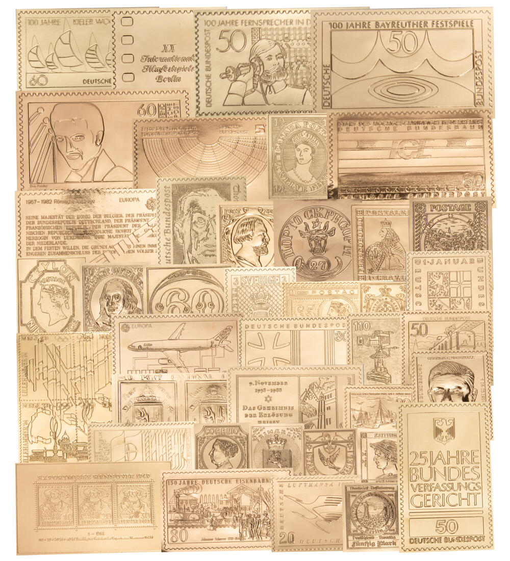 Zusammenstellung Goldmarken 25 verschiedene