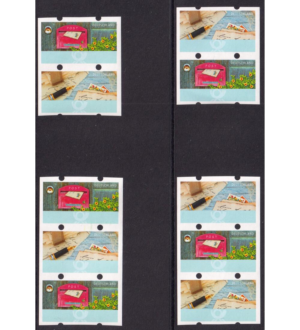 BRD - ATM Spezial postfrisch Nr. 8 + 9 in 4 Zusammendrucken Briefe schreiben u. empfangen