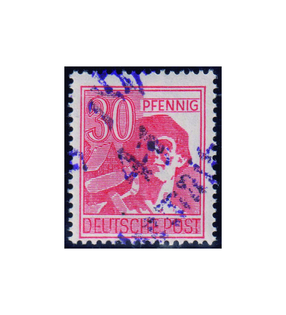 SBZ Chemnitz-blauer Aufdruck Nr. 176 postfrisch mit Handstempelaufdruck 41