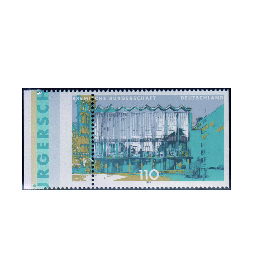 BRD - Verz�hnung postfrisch Nr. 2040 Landesparlament rechts und links ungez�hnt