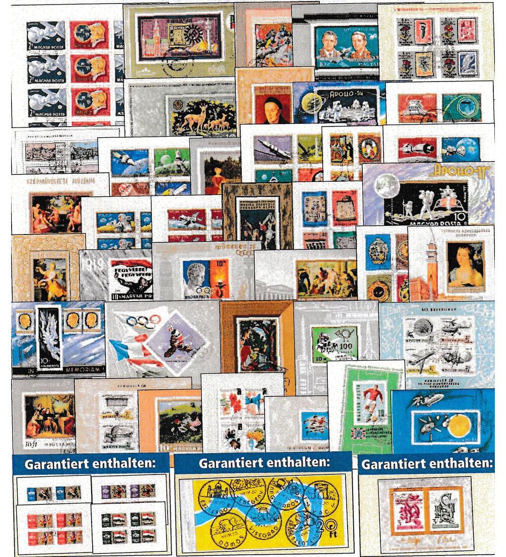 Ungarn - Kollektion SPEZIAL gestempelte Zusammenstellung von 40 Bl�cken, Kleinbogen usw.