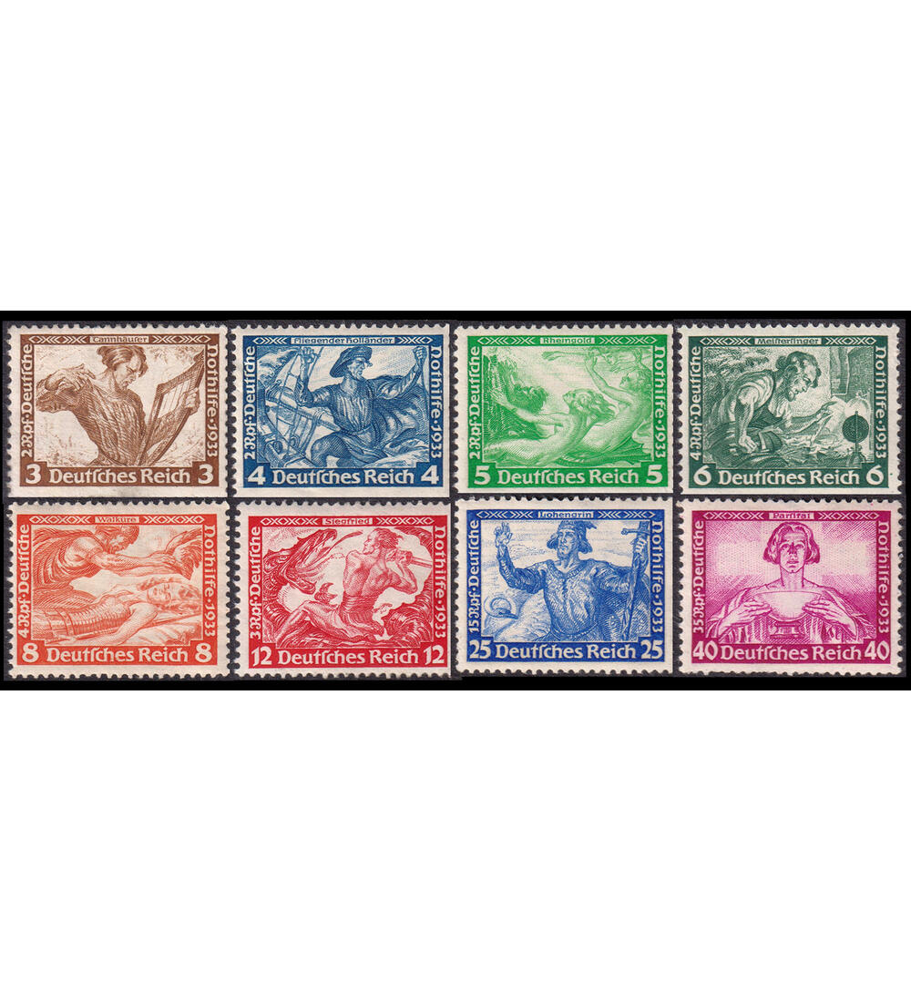 Deutsches Reich Wagner 1933 Nr. 499-507 ohne 505 ungestemp in unterschiedlicher Qualit�t