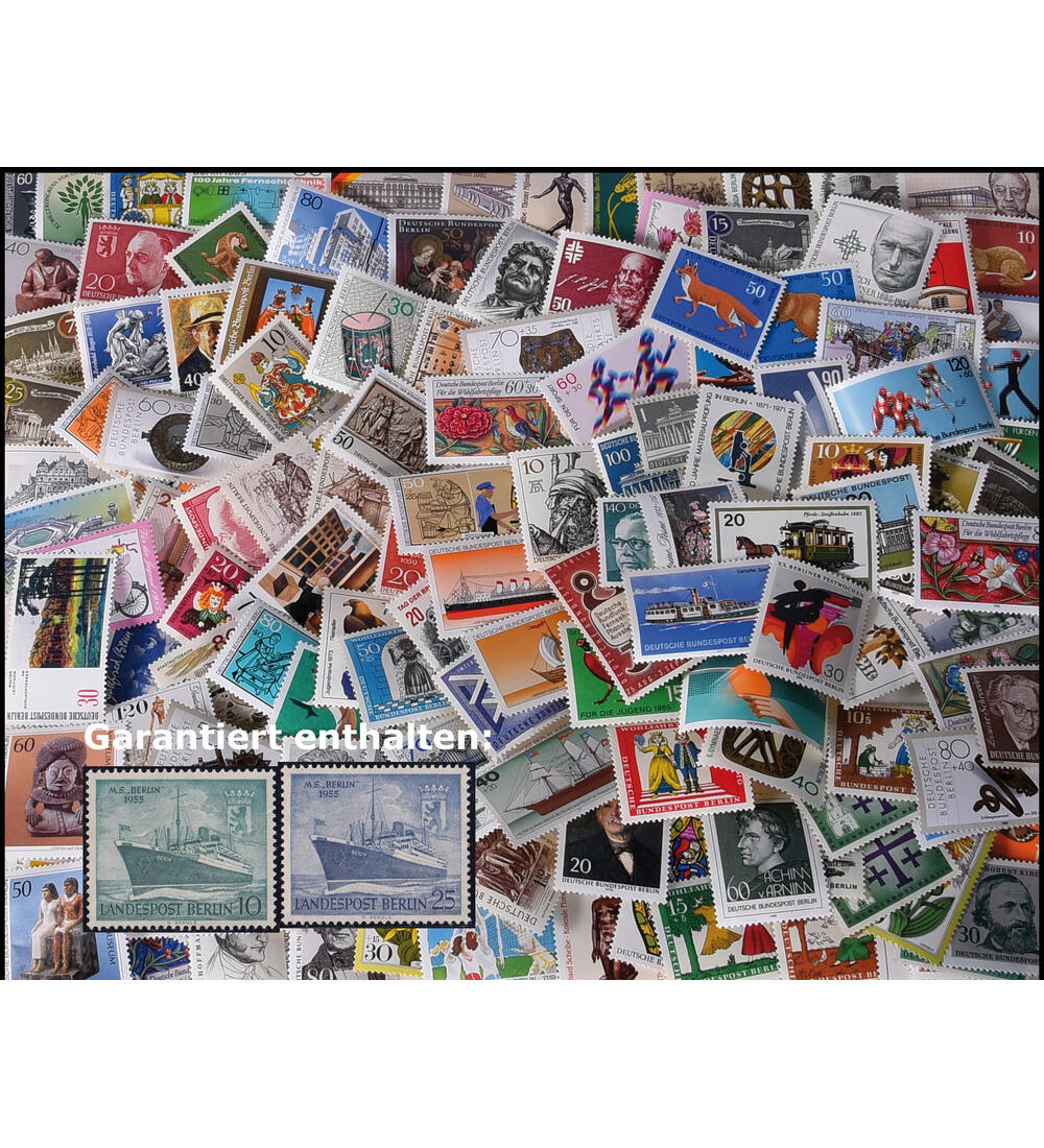 Berlin postfrische Kollektion von 200 verschiedenen Werten mit Nr. 126-127 Schiffe 1955