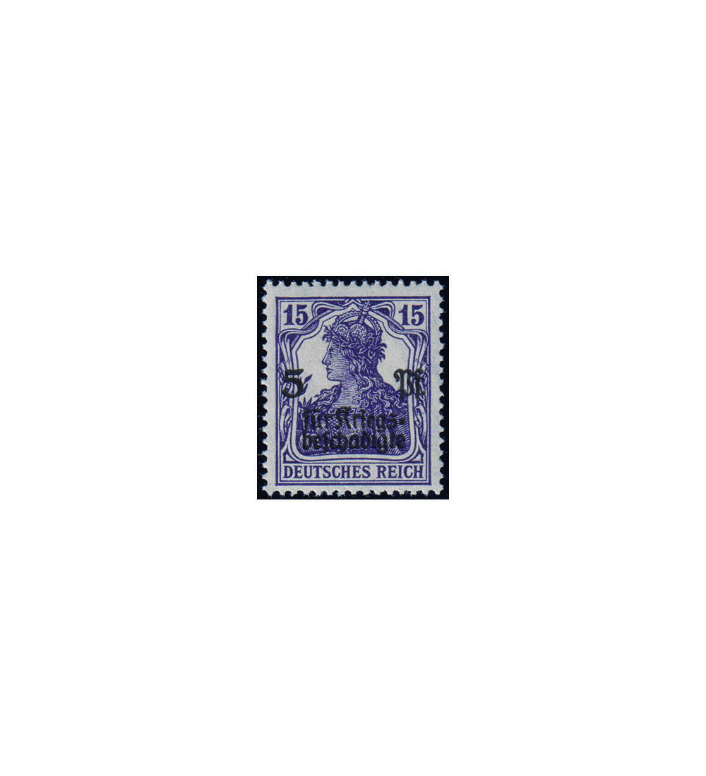 Deutsches Reich Aufdruckwert Nr. 106 c postfrisch f�r Kriegsbesch�digte