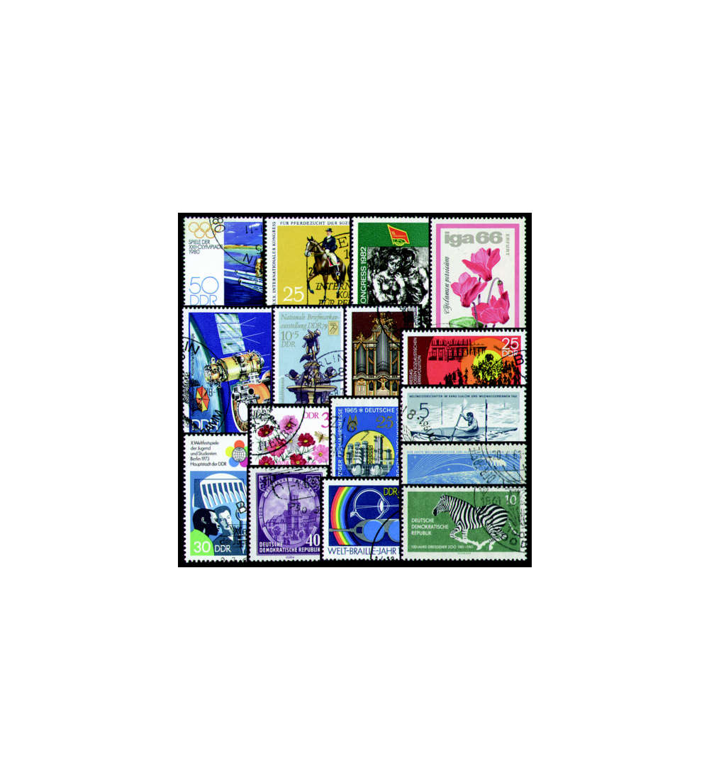 DDR 16 Sperrwerte gestempelt