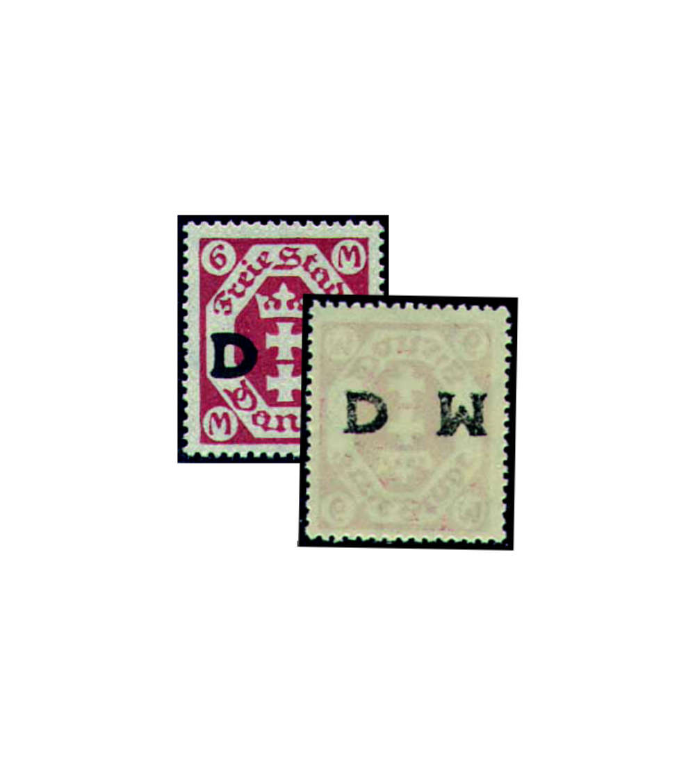 Danzig Dienstmarke Nr. 26 postfrisch Gummidruck