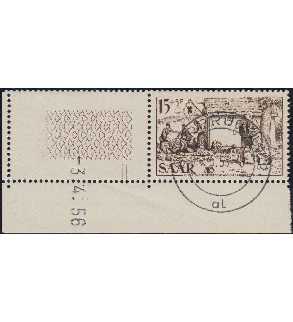 Saar Nr. 370 Br gestempelt - Druckdatum