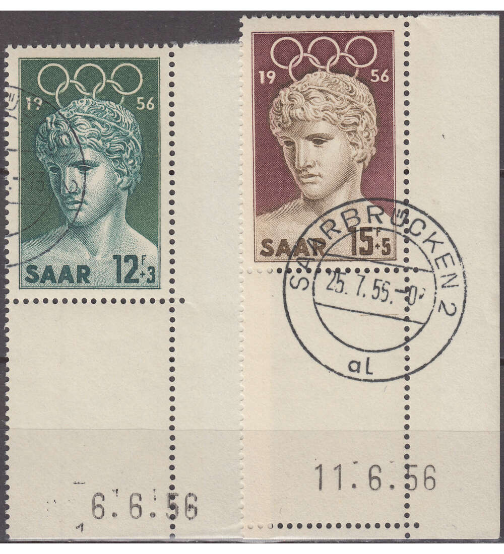 Saar Nr. 371-372 Br gestempelt - Druckdatum