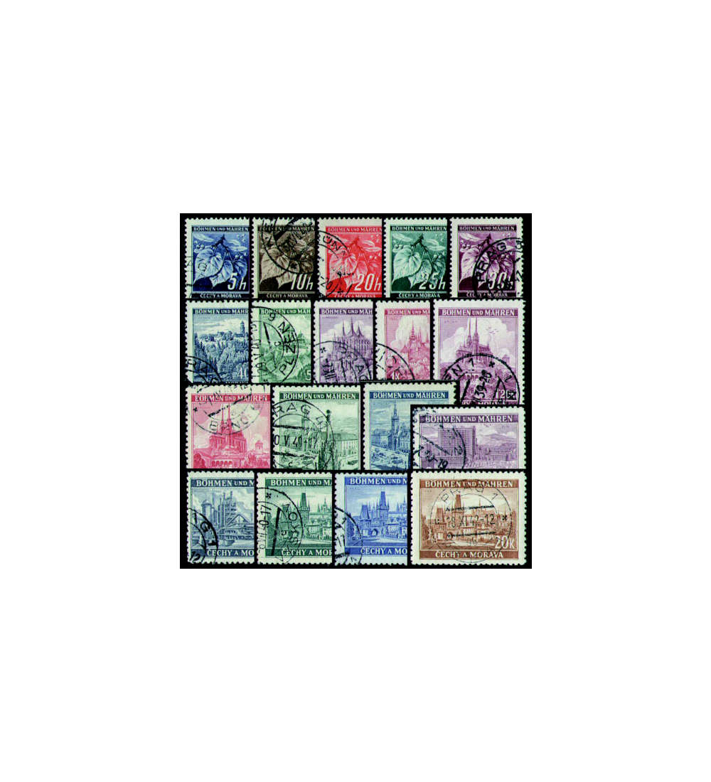 B�hmen und M�hren gestempelt dabei Nr. 20-37