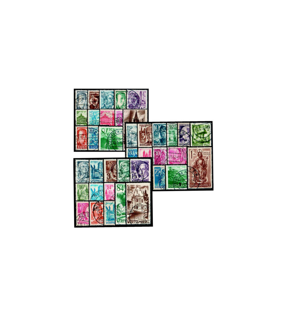 Frz. Zone gestempelt 3 erste Dauerseriens�tze