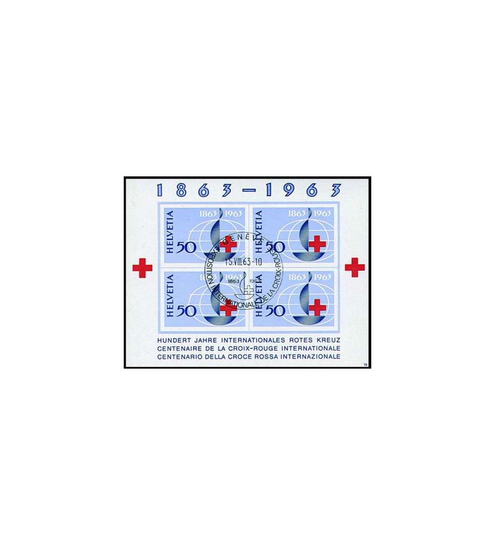 Schweiz mit Block 19 gestempelt