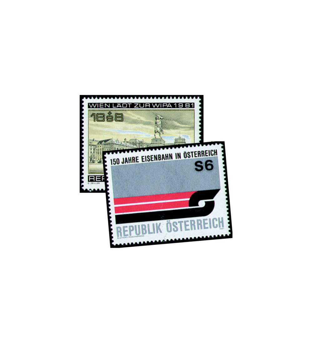 sterreich mit Nr. 1665+1886 postfrisch **
