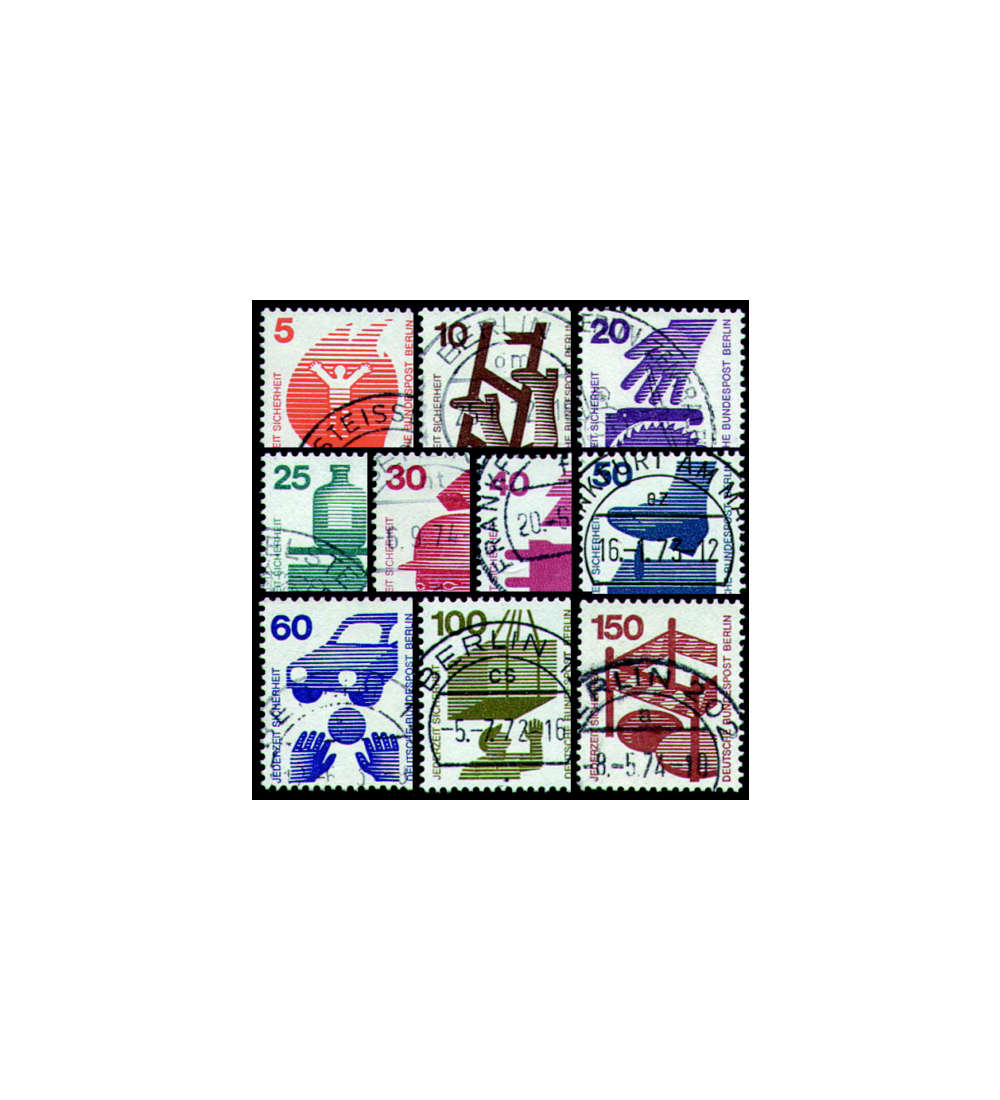 Berlin Kollektion gestempelt mit Nr. 402-11 Unfallverhtung