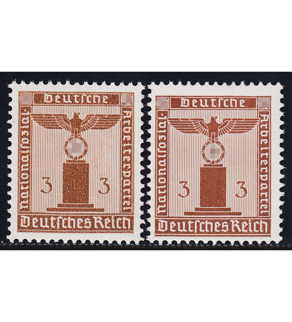 Dt. Reich Dienstmarke Nr. 156x + Nr. 156y postfrisch **