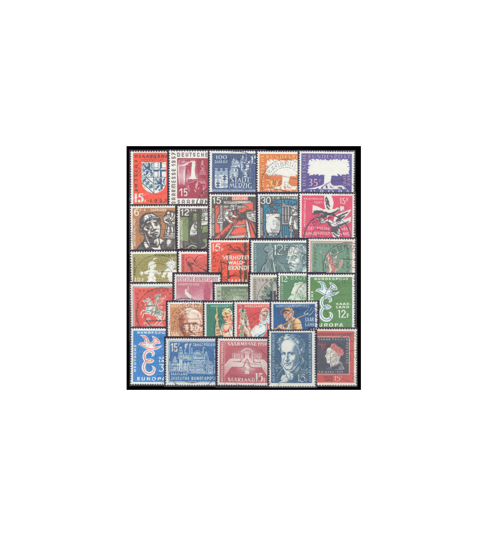 Saar OPD gestempelt Sonder- und Zuschlagsmarken komplett