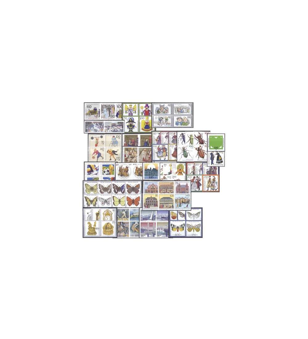 BRD Bund Zuschlagsmarken 1990 - 1994 postfrisch ** komplett