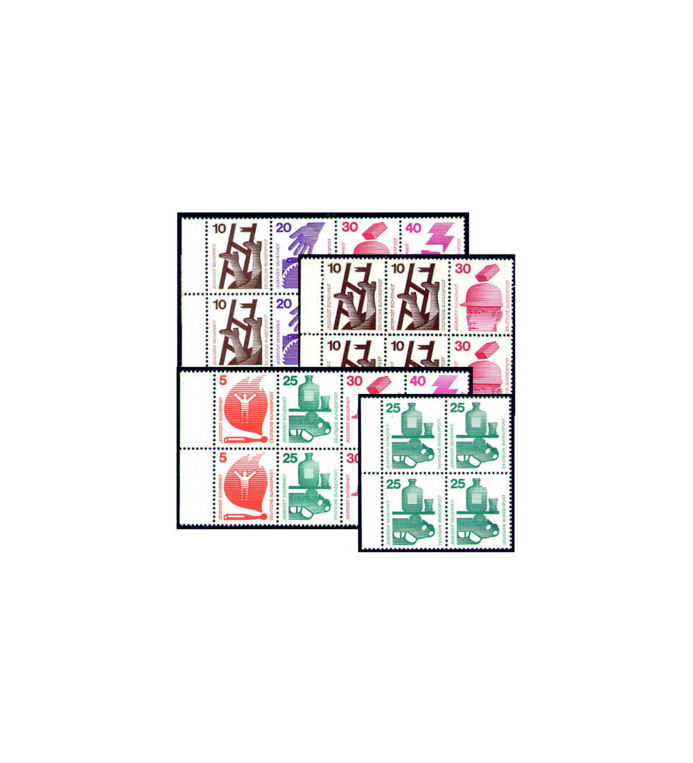 BRD Bund  Heftchenblatt Nr. 20,21,23,24 postfrisch  ** Unfallverhtung