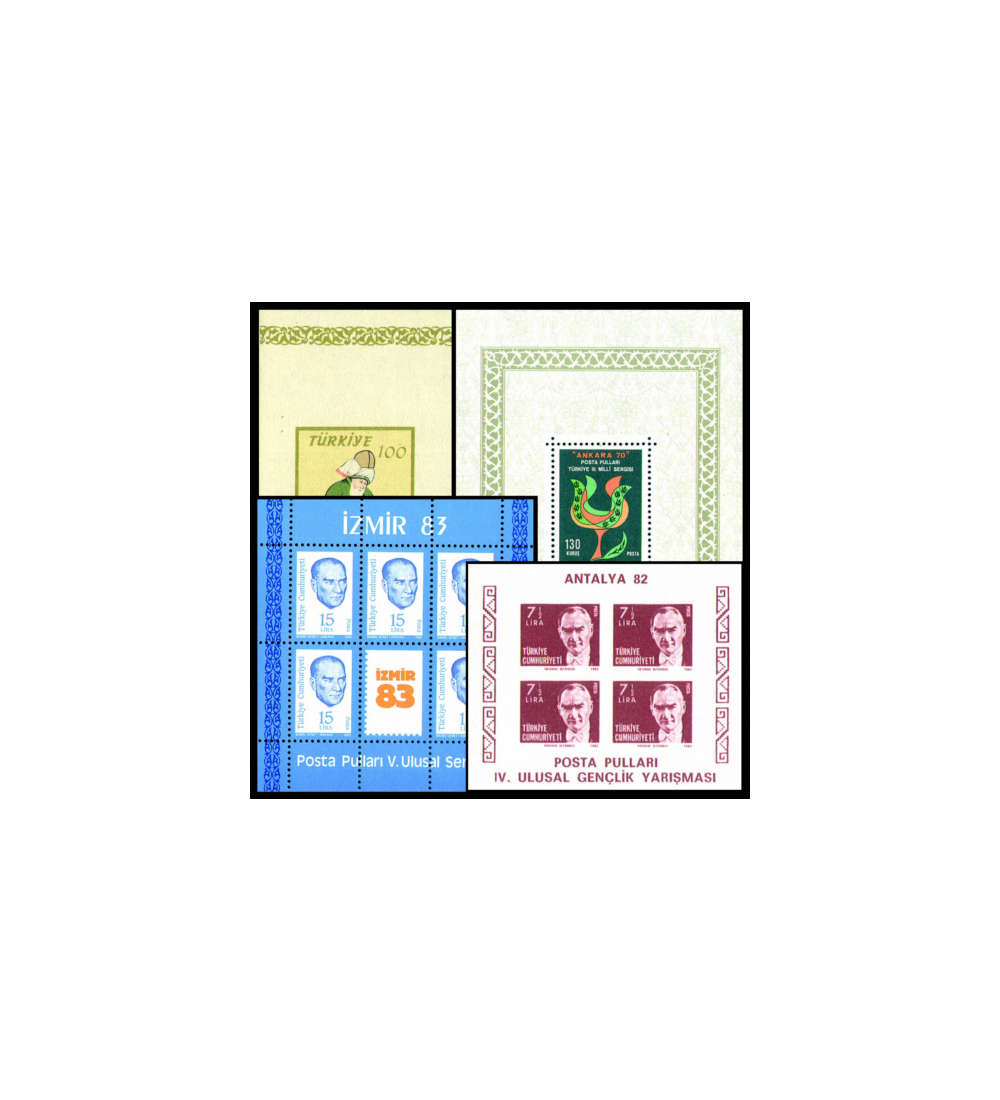 Trkei Block 8,14,22B,23 postfrisch **