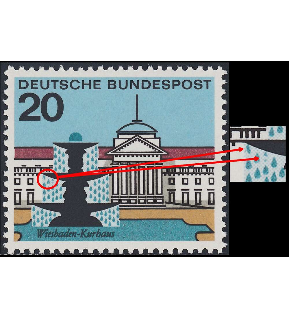 BRD Bund  Nr. 420 II postfrisch ** Plattenfehler