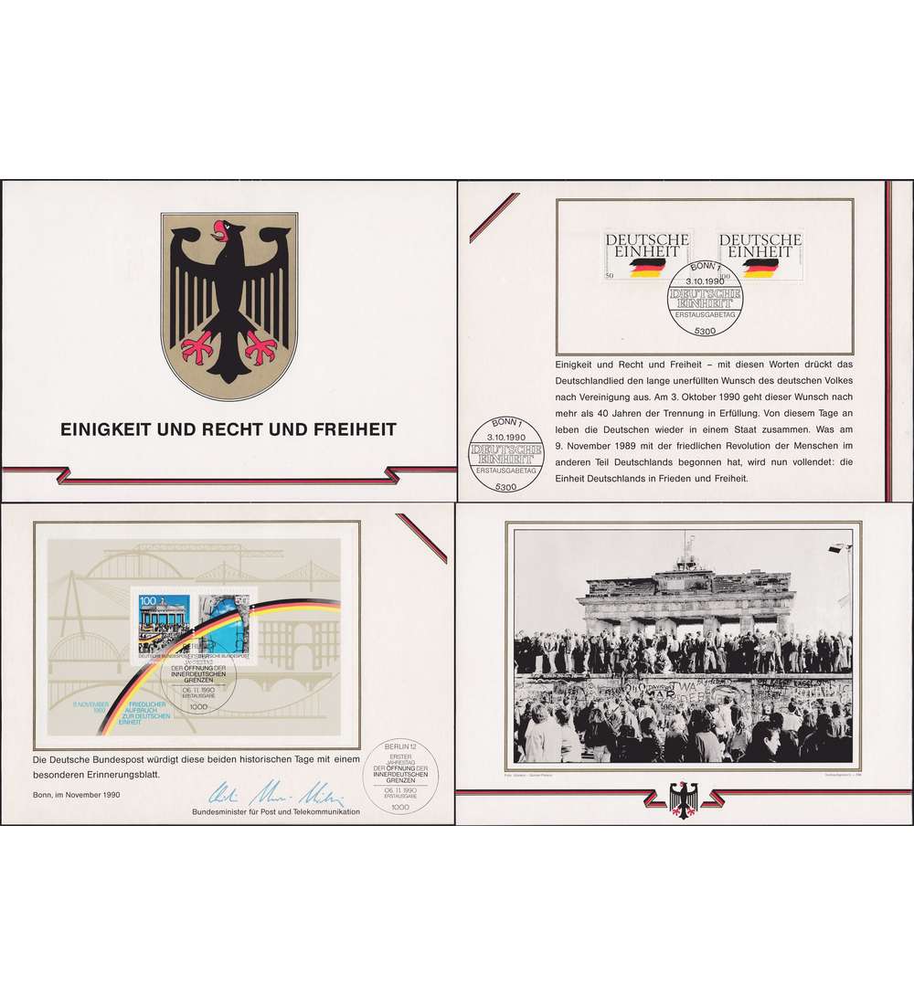 BRD Bund Gedenkfolder gestempelt mit Block 22 und Nr. 1477-1478