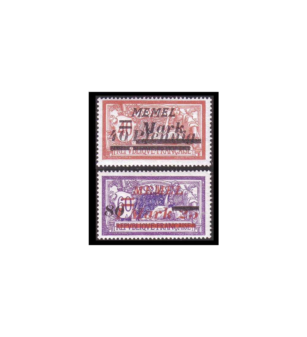 Deutsche Abstimmung postfrisch mit Memel Nr. 119-120