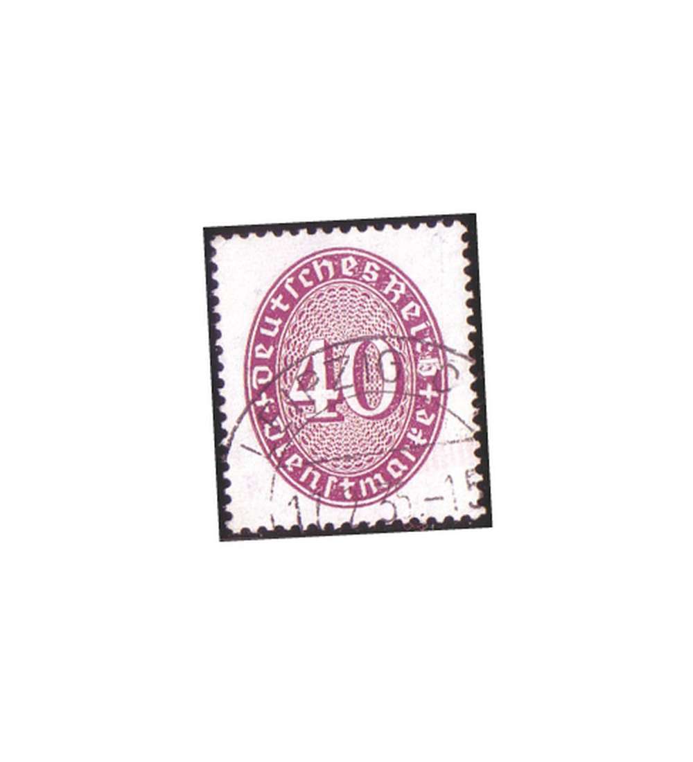 Deutsches Reich Dienstmarke Nr. 121Y gestempelt liegendes Wasserzeichen