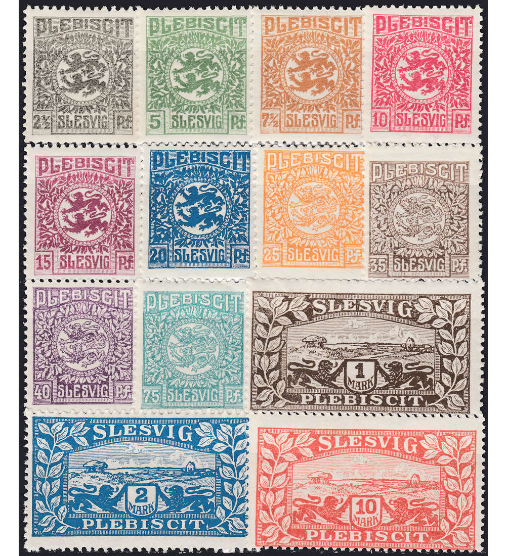 Deutsche Abstimmung Schleswig Nr. 1-12,14 postfrisch **