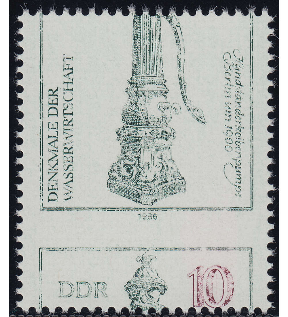 DDR Nr. 2993 postfrisch ** Schwacher Druck und Totalverzhnung